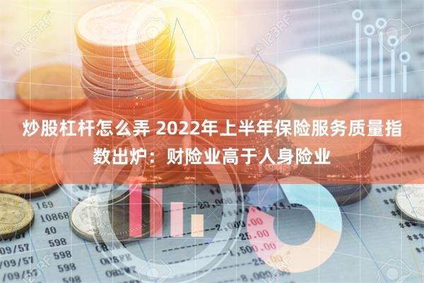 炒股杠杆怎么弄 2022年上半年保险服务质量指数出炉：财险业高于人身险业