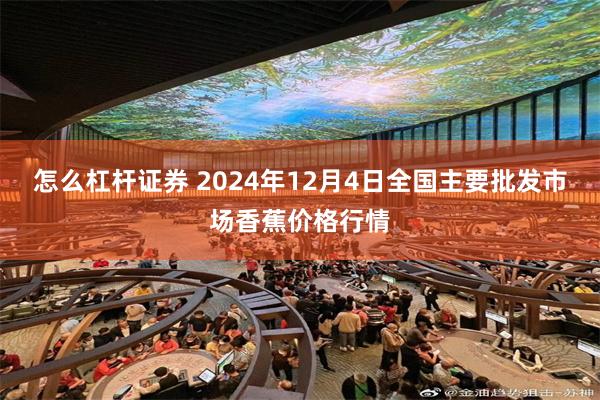 怎么杠杆证券 2024年12月4日全国主要批发市场香蕉价格行情