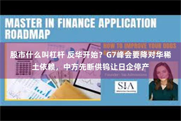 股市什么叫杠杆 反华开始？G7峰会要降对华稀土依赖，中方先断供钨让日企停产